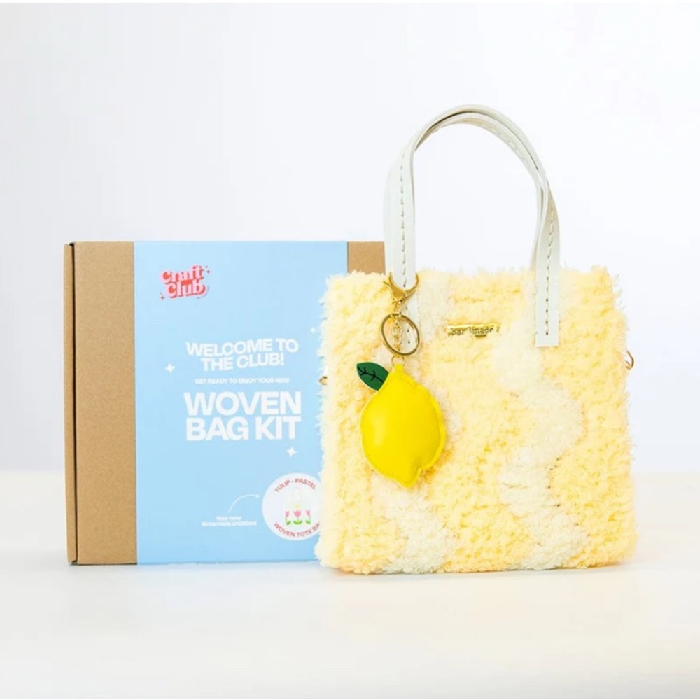Craft Club Woven Tote Bag Kit Butter Wavy Wavey BRAND NEW